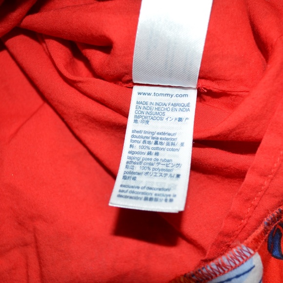 Tommy Hilfiger Red Dress with Blue Flowers - Picture 6 of 10